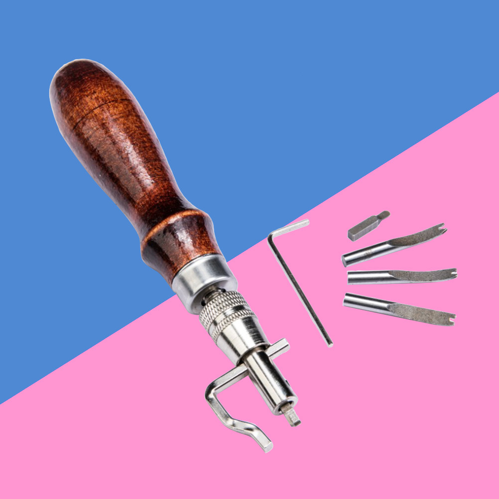Groover Stitching Tool - 7-delige set ambachtelijke gereedschappen: stikselgroover, vouwgereedschap,