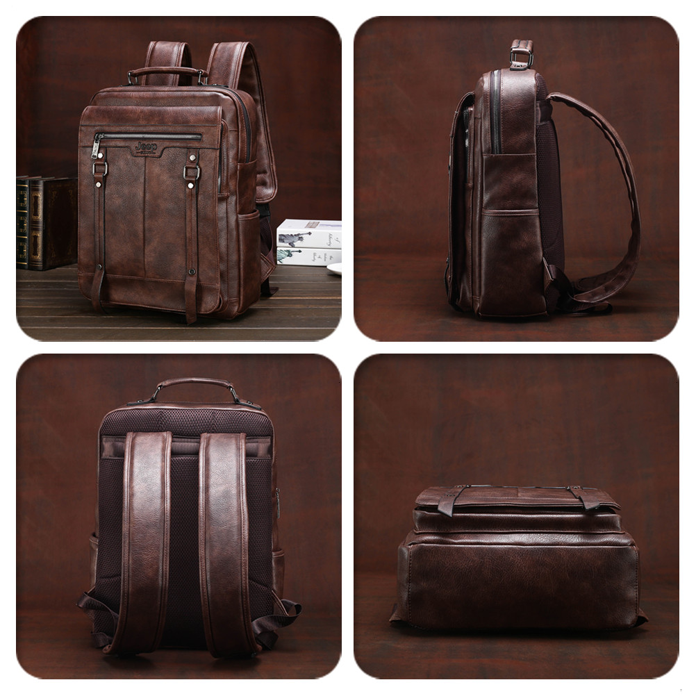 Jeep Buluo leren rugzak voor h - Leather Work Rucksack Mens recensie en prijs