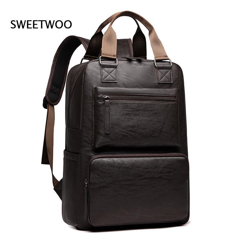Herentas van kunstleer voor la - Leather Work Rucksack Mens recensie en prijs