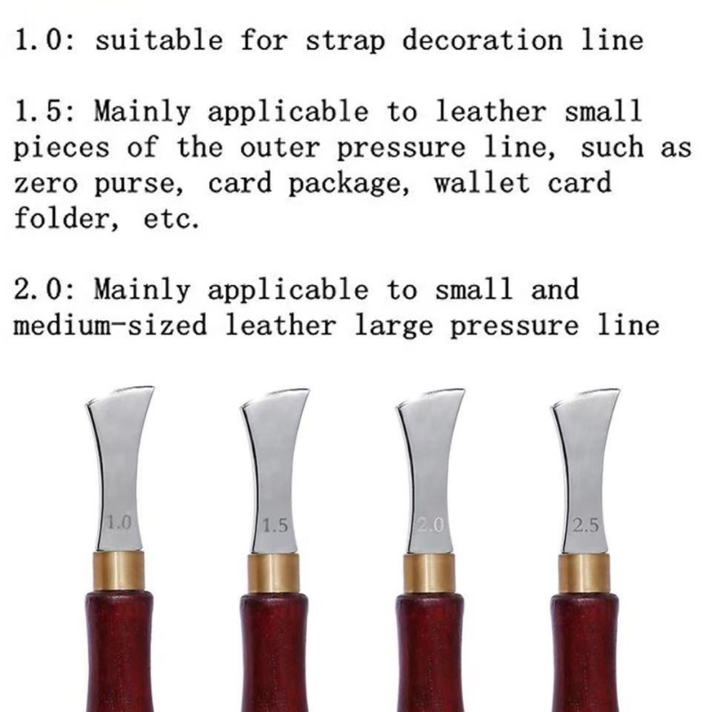 Rode houten handgreep lederen  - Groover Stitching Tool recensie en prijs