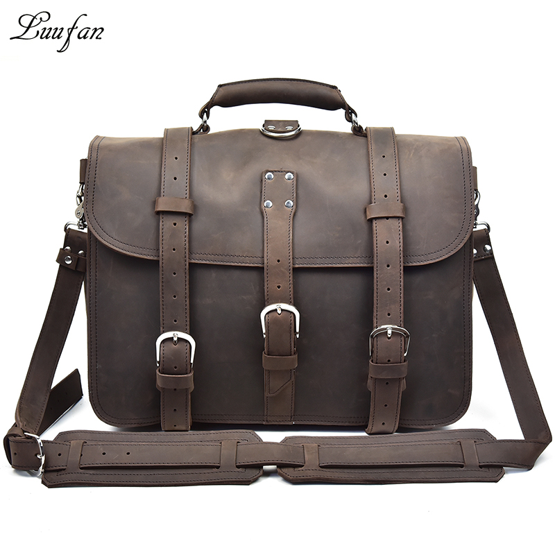 Mannen Dikke Crazy Horse Leder - Leather Work Rucksack Mens recensie en prijs